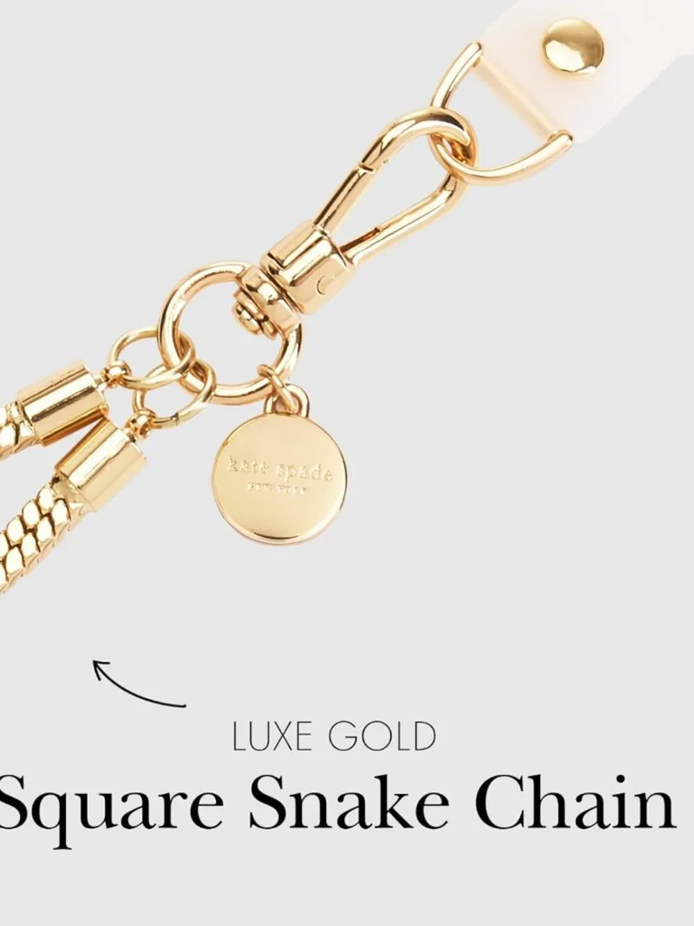 NWT Kate Spade Gold Crossbody Cell Phone Chain